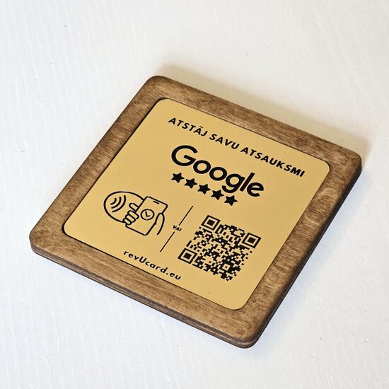 Google Atsauksmju Karte (NFC+QR) Zelta